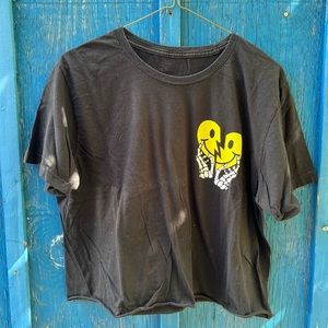 Cropped New Found Glory “Happy Being Miserable” front and back design t-shirt